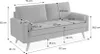 A diagram showing the dimensions of a sofa. Produktbild-Vorschau