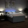 vidaXL Boxspringbett mit Matratze Dunkelgrau 140x190 cm Produktbild-Vorschau 4