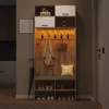 Garderobenset, Komplett-Set Flurgarderobe mit Sitzbank, 5 Produktbild-Vorschau 2