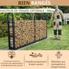 Étagère à bois extérieure en métal 223 x 25 x 115 cm Aide à Voir les images du produit 3