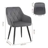 A dark gray armchair with dimensions shown in centimeters. Produktbild-Vorschau