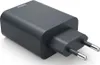 A dark gray USB charger with European-style prongs is shown against a white background. Anteprima dell’immagine prodotto