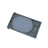 A gray plastic dishwasher basket insert with an oval compartment. Produktbild-Vorschau