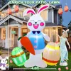 Lapin de Pâques gonflable (1,80 m) avec lumières LED Voir les images du produit 2