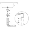 Spüle mit Abtropffläche Set Silbern 600x600x155 mm Produktbild-Vorschau 9