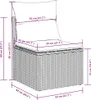 8-tlg. Garten-Sofagarnitur mit Kissen Hellgrau Poly Rattan Produktbild-Vorschau 7