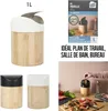 HowHomely | Bambusový koš s víkem - 1 litr - černý Náhled obrázku produktu 6