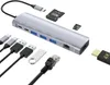 HUB USB-C HDMI 4k LAN RJ45 Gigabit PD 100W USB 3.0-Adapter Produktbild-Vorschau 1