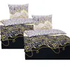 Two sets of bedding with pillowcases and duvet covers, displayed against a white background. Produktbild-Vorschau