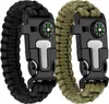 Verk 14372 Bransoletka survivalowa Paracord 5 w 1 czarna Podgląd zdjęcia produktu 2