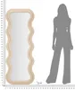 FURNLUX Lustro ścienne Emily Beige 60cm / Kolor główny: Podgląd zdjęcia produktu 6
