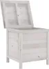 vidaXL Gartentruhe Weiß 50x49x56,5 cm Massivholz Tanne Produktbild-Vorschau 3