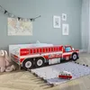 Autobett 80x160 cm Spielbett Kinderbett mit Rausfallschutz Produktbild-Vorschau 2