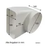Abluftset Mauerkasten 150 mm Edelstahl mit Rückstauklappe, Produktbild-Vorschau 9