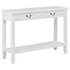 Tavolo consolle bianco 110 x 35 x 80 cm legno Anteprima dell’immagine prodotto 7