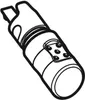 A black and white illustration of a shower nozzle. Produktbild-Vorschau