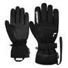 A pair of black ski gloves shown from the front and back. Produktbild-Vorschau