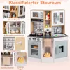 COSTWAY Kinderküche, Holz Spielküche mit 10 TLG. Zubehör, Produktbild-Vorschau 8