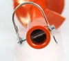 Close-up of an orange auger with a silver pin and loop. Anteprima dell’immagine prodotto