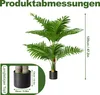 UISEBRT 120cm Palmier artificiel Plante artificielle Voir les images du produit 2