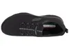 A black Skechers sneaker shown from a side view. Produktbild-Vorschau