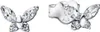 Two views of a butterfly-shaped earring with clear stones. Produktbild-Vorschau