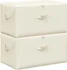 vidaXL Úložné boxy 2 ks látka 43x34x23 cm krémová Náhľad obrázku produktu 4
