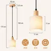 ZMH Pendelleuchte Holz Esstischlampe 1 Flammig Vintage Produktbild-Vorschau 5