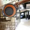 Ruhhy 23253 Opvouwbare siliconen zeef, 24 cm, oranje-grijs Productafbeelding-voorbeeld 4