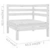 6-tlg. Garten-Lounge-Set Weiß Massivholz Kiefer Produktbild-Vorschau 6