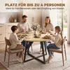 HOMCOM Esstisch 100 x 100 cm Runder Esszimmertisch für 4 Produktbild-Vorschau 4