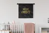 MuchoWow® Wandteppich Wandbehang Zitat - Freitag - Gold - Produktbild-Vorschau 1