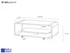 Couchtisch 100 x 50 cm mit Schwebender Ablage in Kaschmir – Produktbild-Vorschau 5