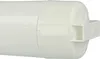Close-up side view of a white cylindrical product with a molded attachment on the right end. Produktbild-Vorschau