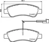 Bremsbelagsatz, Scheibenbremse BREMBO P 61 125 Produktbild-Vorschau 2