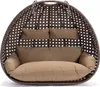 A hanging chair with cushions, presented against a white background. Produktbild-Vorschau