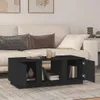 vidaXL Couchtisch Schwarz 110x50x40 cm Massivholz Kiefer Produktbild-Vorschau 3