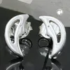 Paar Ohrstecker Stecker Halbmond mit Mondgesicht 925 Silber Produktbild-Vorschau 2