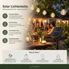 2x  Solar Lichterkette 5m - 20 LED Kristallkugel, warmweiß, Produktbild-Vorschau 6