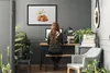 Bild 70x50 MDF-Rahmen Wandkunst Blumen-Pistazie Natur Produktbild-Vorschau 3