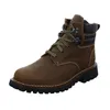 A single brown leather boot is shown against a white background. Anteprima dell’immagine prodotto