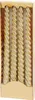 Four gold spiral candles in a box. Anteprima dell’immagine prodotto