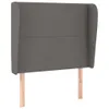 Kopfteil mit Ohren Grau 93x23x118/128 cm Kunstleder Produktbild-Vorschau 1