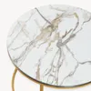 Table basse 'Aulum' 50 x 70 cm marbre, blanc / or Voir les images du produit 7