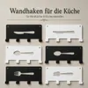 Handtuchhaken Küche Wandhaken Haken Hakenleiste Produktbild-Vorschau 2