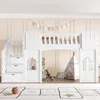 Flieks Etagenbett 90x200cm mit Stauraumtreppe, Kinderbett Produktbild-Vorschau 1