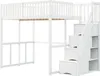 MODFU Hochbett 140x200 mit Geländer und Produktbild-Vorschau 4
