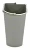 A gray plastic trash can with a curved opening and two small handles at the top. Produktbild-Vorschau