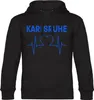 multifanshop Kapuzen Sweatshirt - Karlsruhe - Herzschlag, Produktbild-Vorschau 1