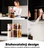 Sada 6ks - Deco Haus Znovupoužitelný skleněných dózy s Náhled obrázku produktu 4